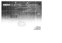 Yamaha CDX-530 - Owners Manual